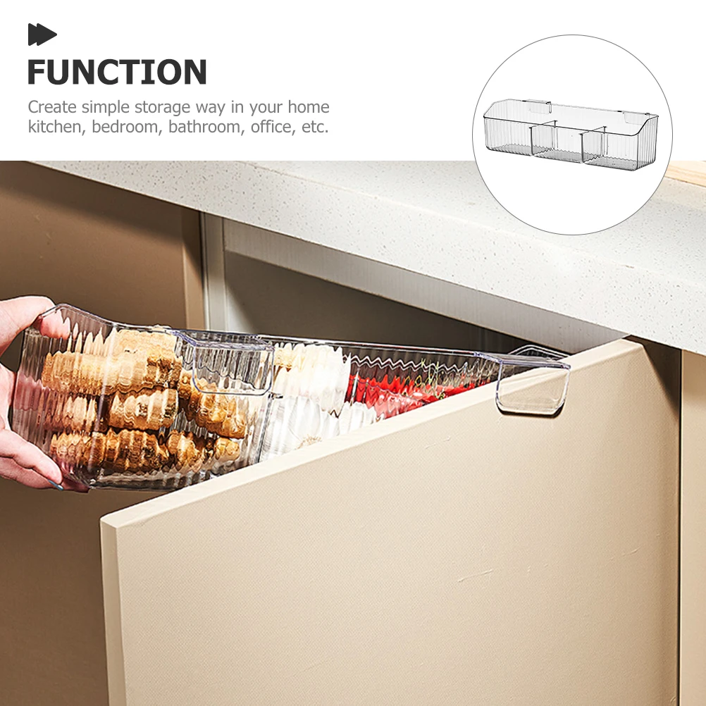 

3PCS Transparent Hanging Storage Baskets Over Cabinet Door Kitchen ganizer Vegetable Garlic Spice RackBathroom Bedroom Office