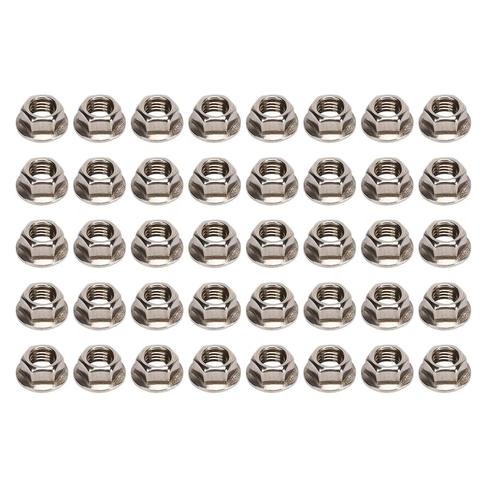 

Fine Flange Nut Hxagonal Flange Nuts Stainless Steel High Strength Durable M10x1.25mm Rust Resistant Firmly Fixing for repair