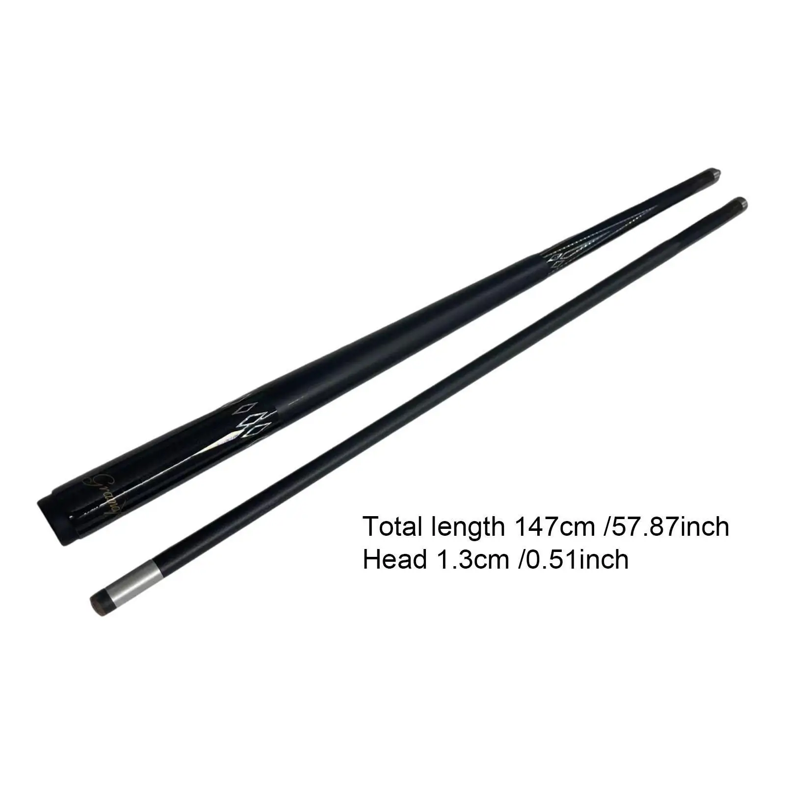 Pool Cue Stick Carbon Fiber 58" Portable 13mm Tip 1/2 Split Billiard Cue Stick for Beginners Men Women Billiard Players Practice