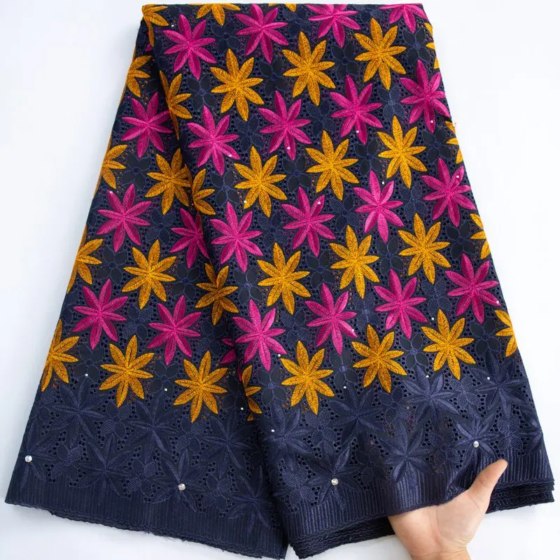 

Nigerian Swiss Voile Lace In Switzerland Embroidery High Quality 2023 African Dry Dubai Cotton Lace Fabric For Party S3431
