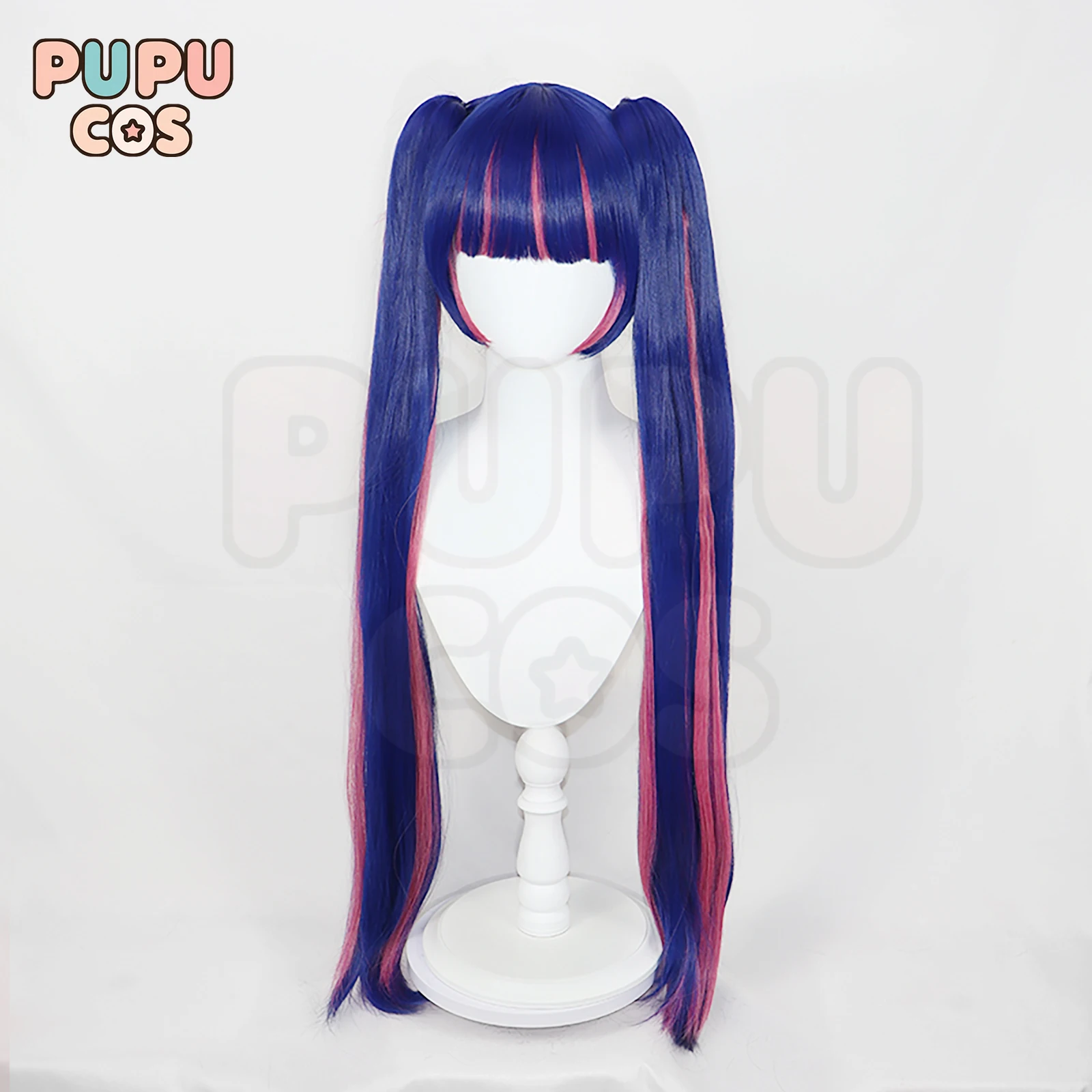 

Stockingg Wig Anime Women Purple Pink Long Straight Hair Gradient Wig Stockingg Cosplay Free Wig Cap