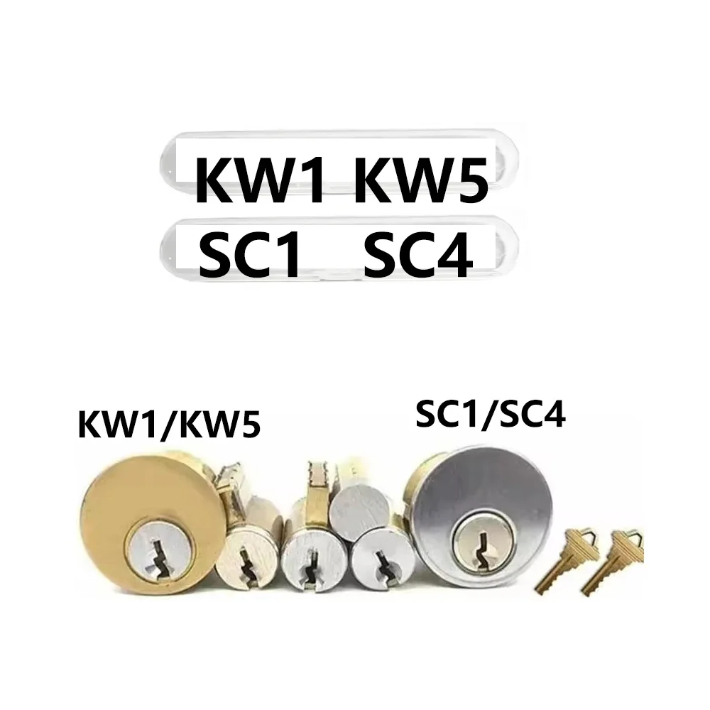 Lishi 2 in 1 SC1 SC4 KW5 KW1 Tools Civil Lock Opener Hand Professional Locksmith for Door Measuring Master Key