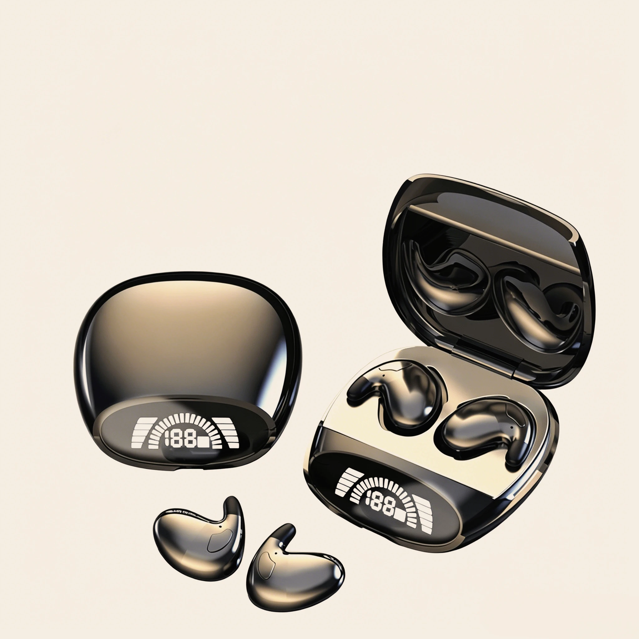 Lightweight Invisible Sleep Earphones Ultra-Thin Ergonomic Fit Side-Sleep Friendly Cloud-Like Comfort Clear Mic With Mic