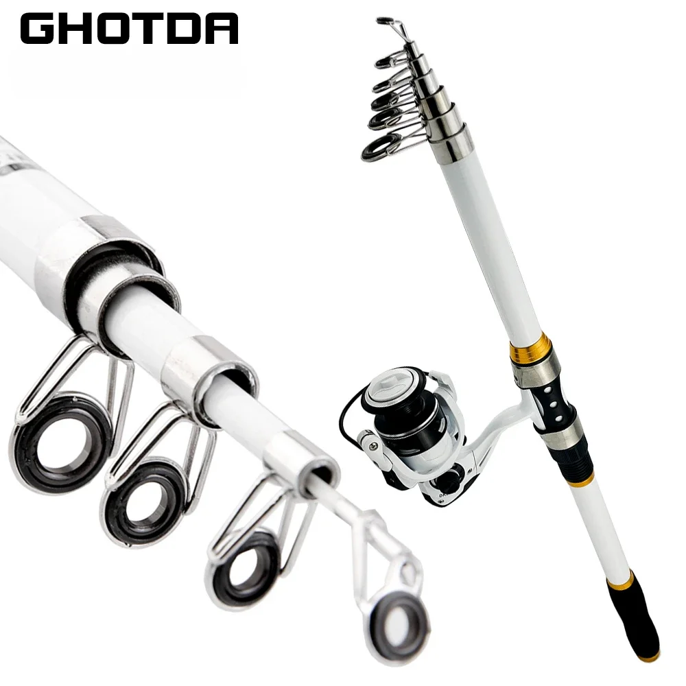 Fishing Rods Combo 2.1-3.6m Carbon Fiber Spinning Rod and 2000~5000 Series Spinning Reel Max Drag 8Kg for Bass Pike