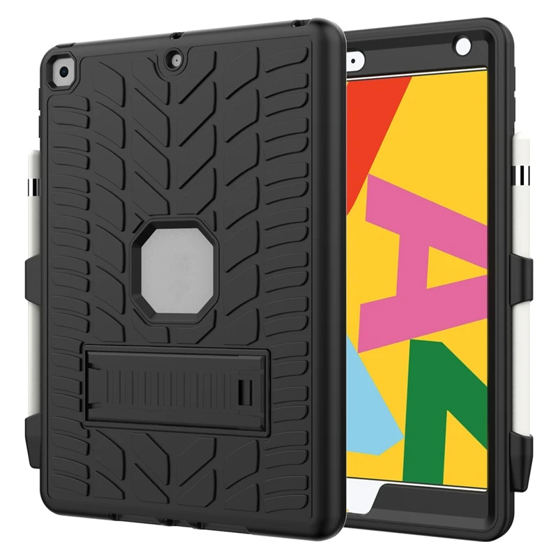 Case With Stand Waterproof Anti-Skid Drop-Proof Protective Case For Ipad 8Th 2020 / 7Th 2019 10.2 Inch
