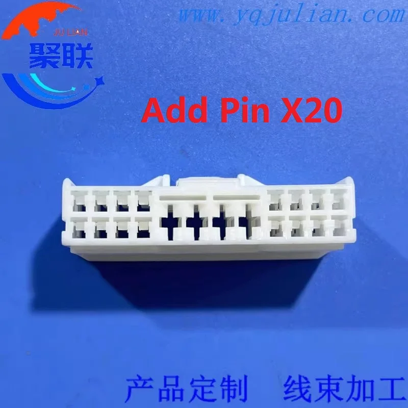 1Set 20Pin 368457-1 AC Assembly Car Docking Small Power Socket Unsealed Connector Parts Auto Cable Plug