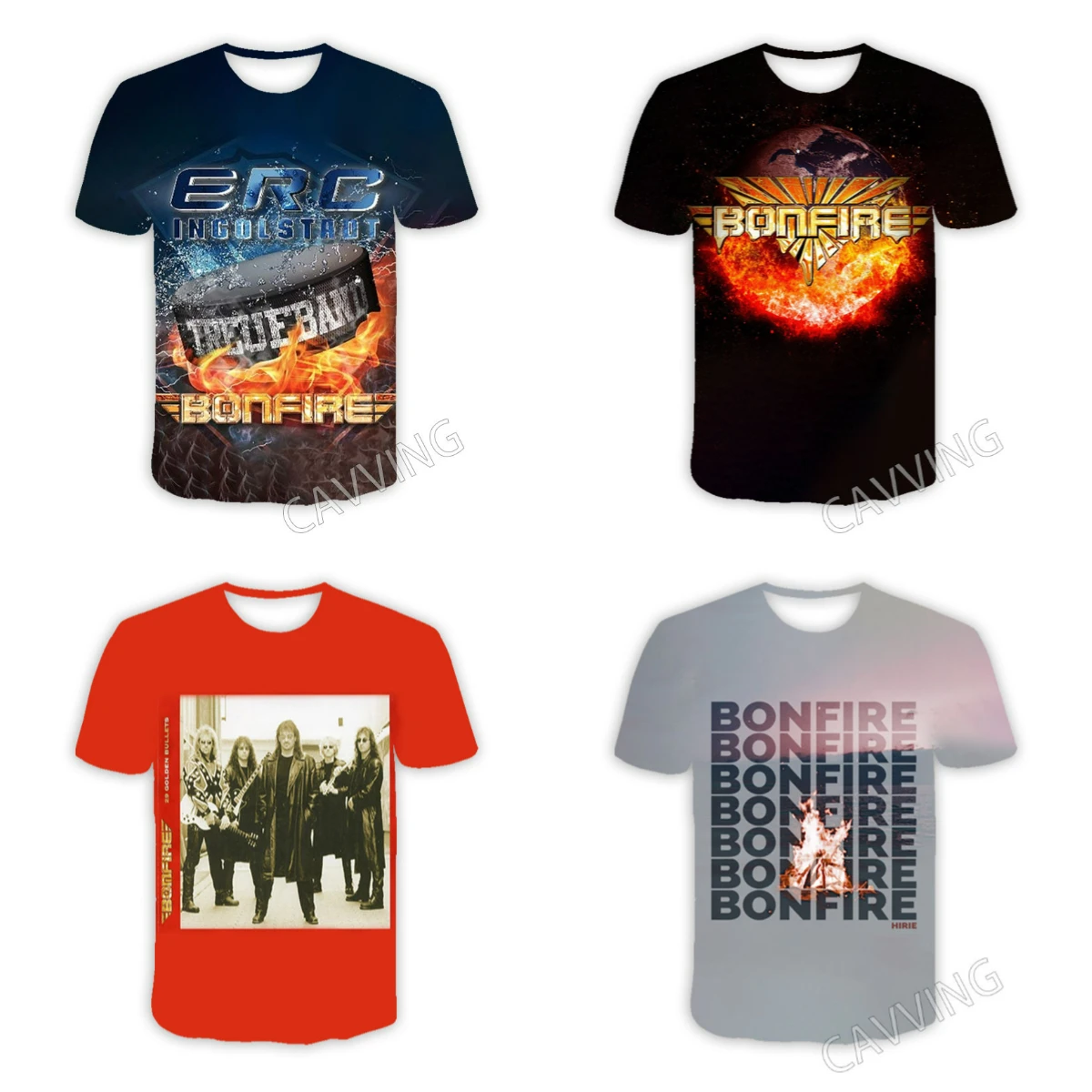 

2025CAVVING Повседневная футболка с 3D принтом Campfire Band Футболка в стиле хип-хоп Топ в стиле Харадзюку Мужская/женская одежда Быстросохнущий топ MOTO