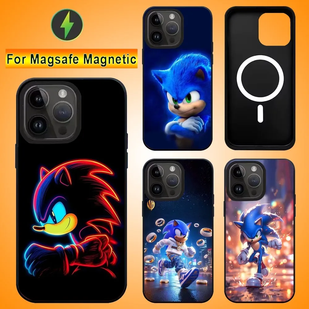 S-Sonic The H-Hedgehog Phone Case For IPhone 15 14 13 Pro Max 11 12 Mini Alex Mirror For Magsafe Wireless Charging Cover