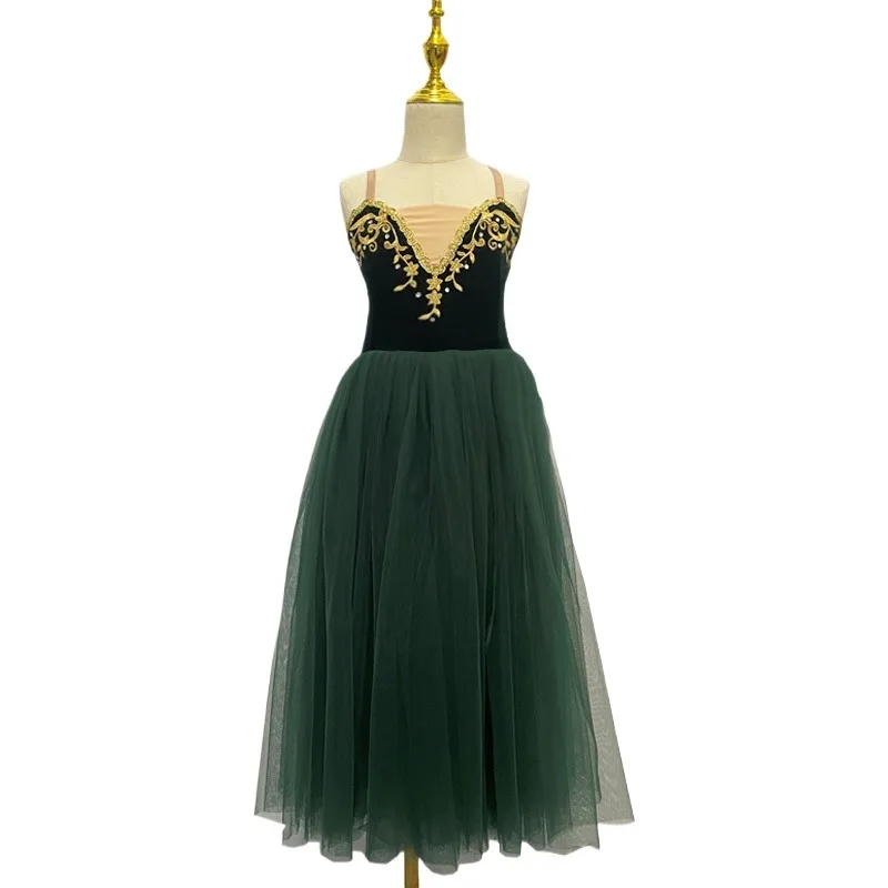 

Vestido de princesa con tutú Ballet para niñasTutú romántico para niñas vestido largo baile con leotardo Ballet dance costume