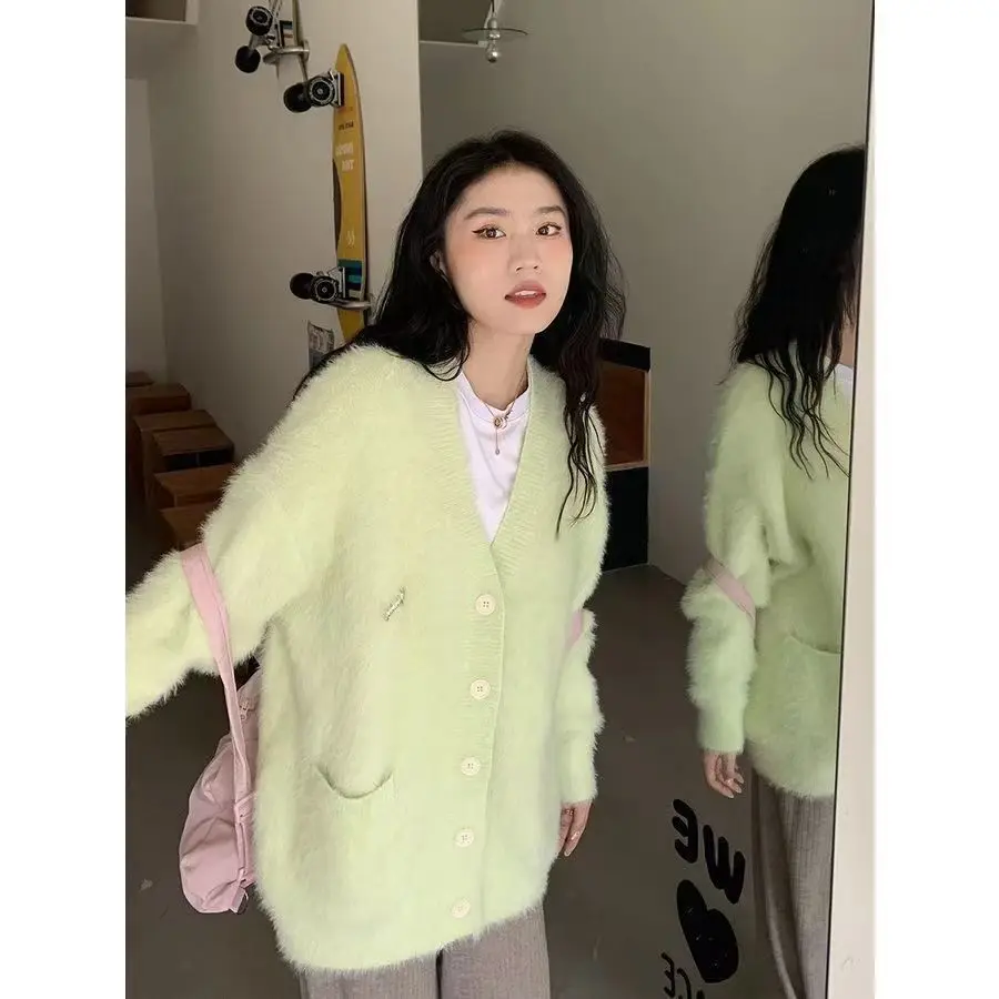 

Sweaters Jumpers Cardigans Womens Cardigan Woman 2025 Trend Tender Knit Pearl Button Fitted Plaid BF Y2K Commute Colorful Style