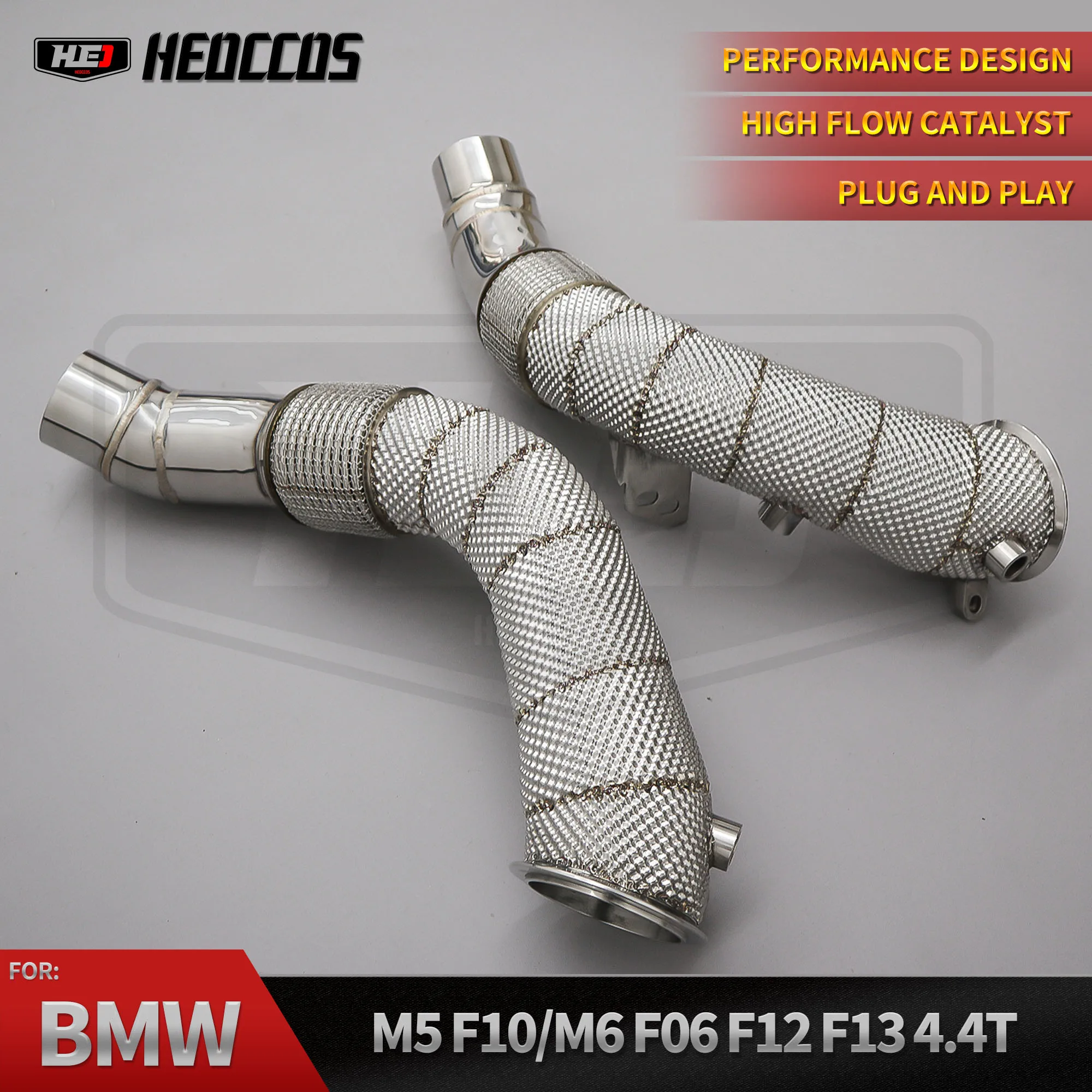 

HEO Large diameter downpipe for BMW M5 F10 performance exhaust system with high flow rate