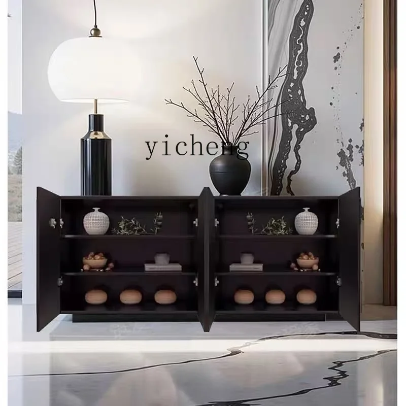 

YXY Light Luxury Entrance Cabinet Large Capacity Pattern Simple Storage Cabinet Vintage Solid Wood Sideboard