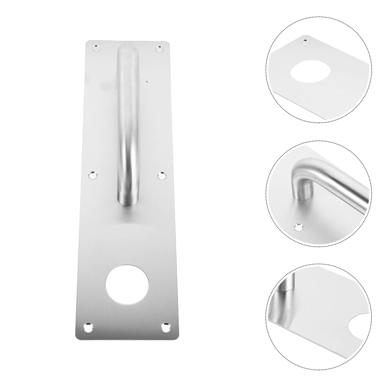 

2pcs Stainless Steel Door Pull Handle 30X8X6.5Cm Fireproof Door Handle Black Flush Mount For Interior Commercial Doors Warehouse