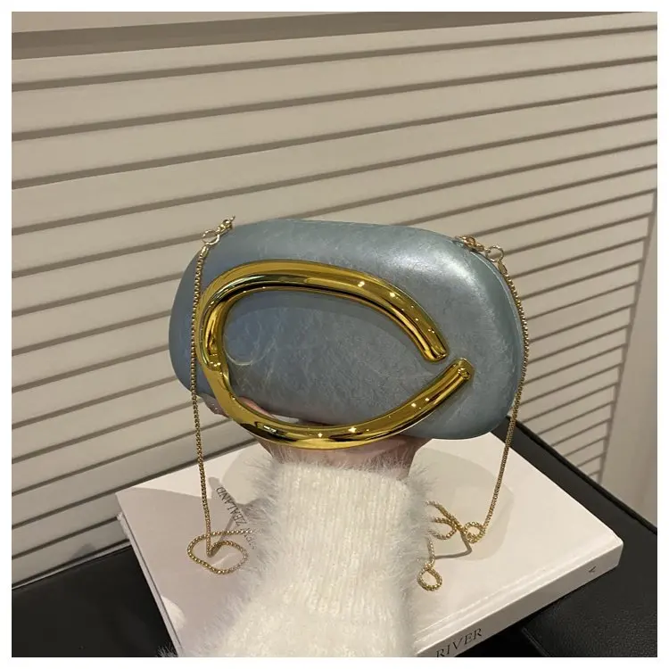 

2025 New Chain Strap Evening Clutch for Women, Chic Convertible Handheld & Crossbody, Elegant Underarm Purse for A Date