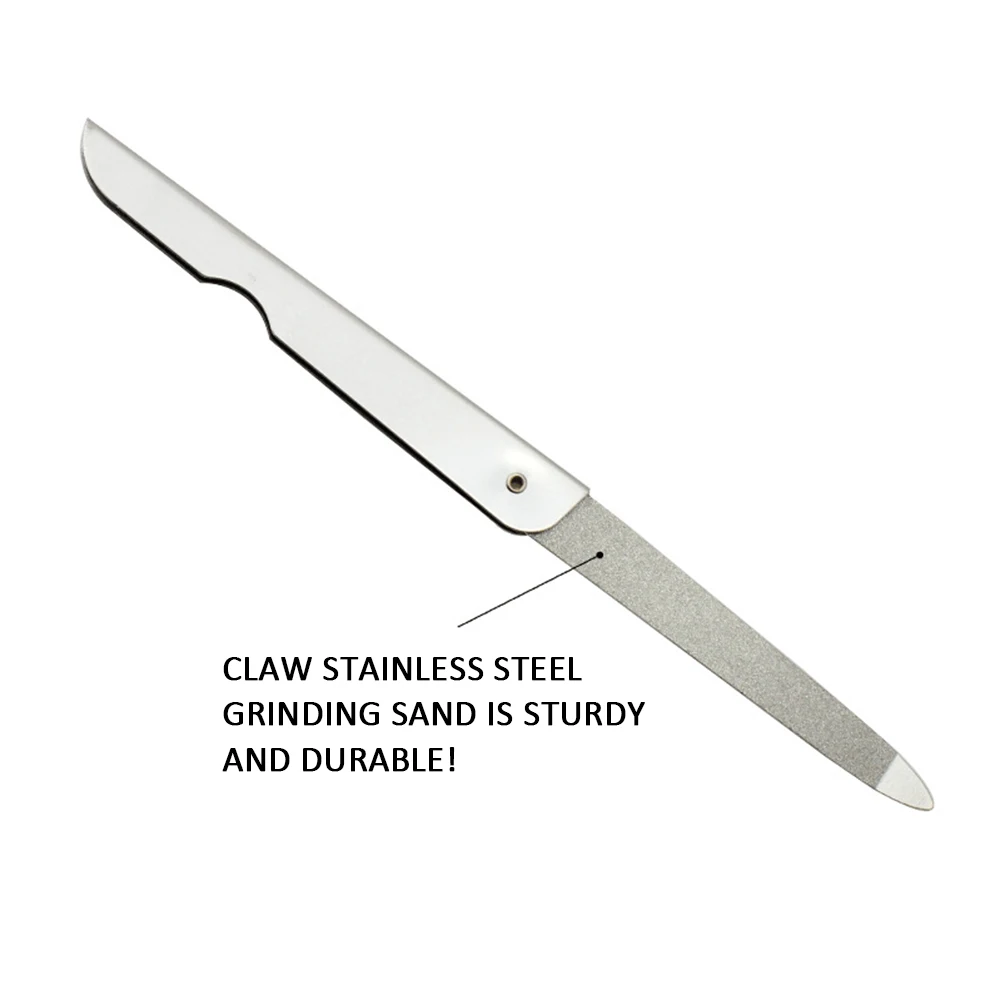 Falt nagel feile Metalls chleifen Edelstahl Maniküre Puffer Pediküre Nail Art Tools neue profession elle tragbare Nagel feilen