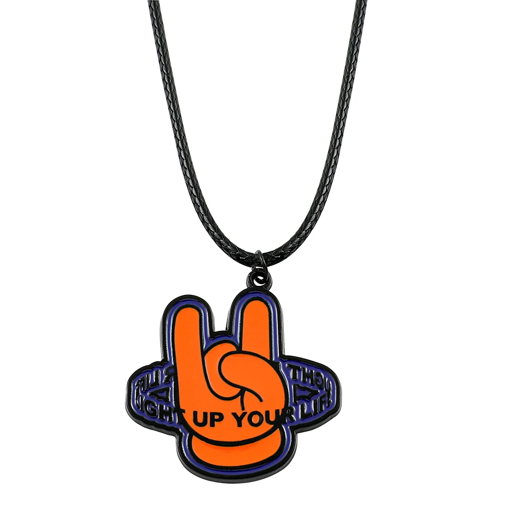 Hip Hop Punk Rock on Pendant Necklace Creative Style Retro Street Fashion Jewelry Accessory for Women And Men ﻿
