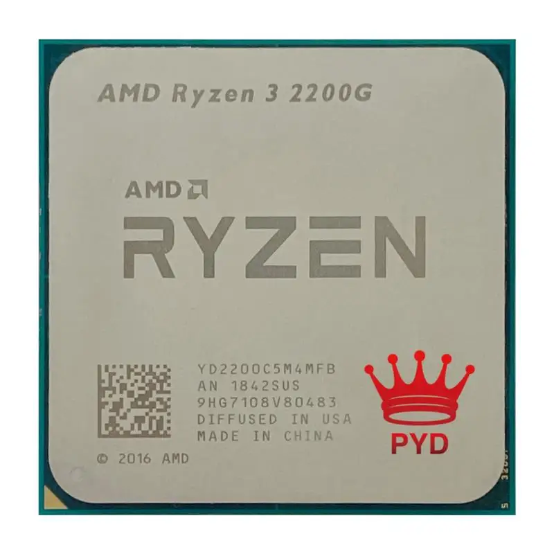 

New AMD Ryzen 3 2200G R3 2200G 3.5 GHz Quad-Core Quad-Thread CPU Processor YD2200C5M4MFB Socket AM4