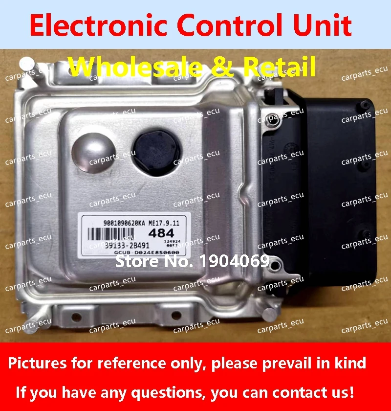 39111-03510 A24 لشركة هيونداي إلنترا محرك السيارة مجلس الكمبيوتر/ECU/ME17.9.11.1 39131-2B241 SYC/39118-2B690 S48A/39133-2B491 484