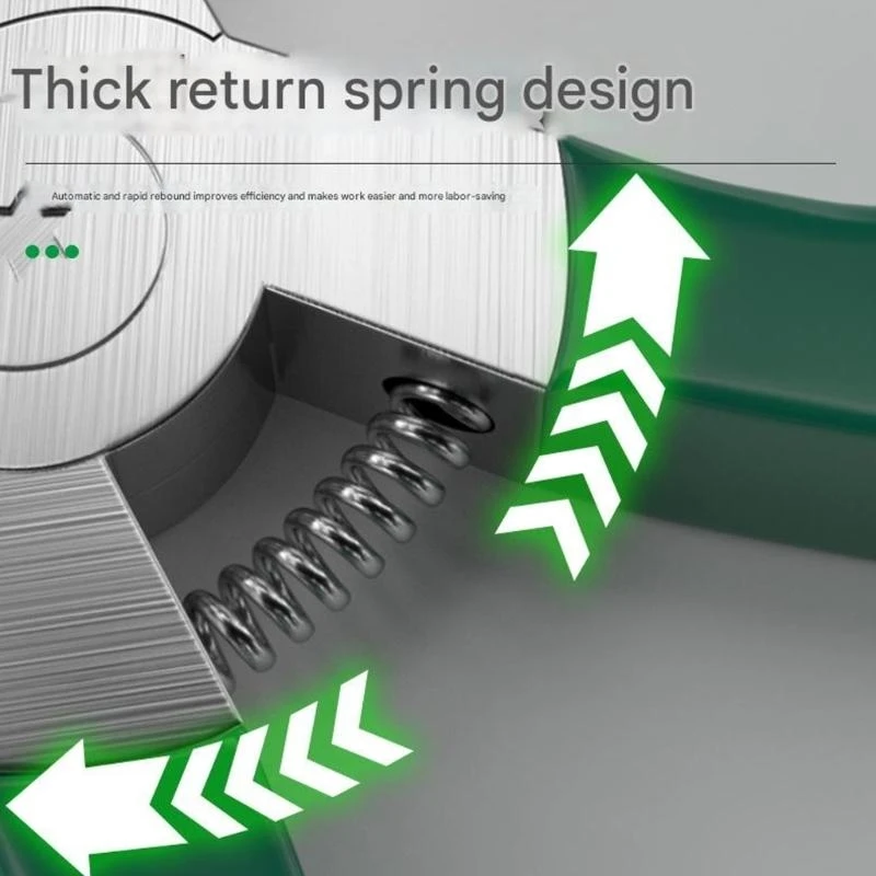 Stainless Steel Diagonal Cutting Plier Automatic Spring Heavy Duty Cable Cutter D2RD