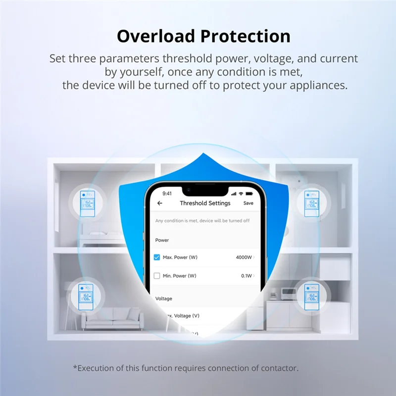 AA84 POWCT 링 스마트 전력계 ESP32 칩 전류 변압기 100A 에너지 모니터 접촉기 제어 Alexa IFTTT와 함께 작동