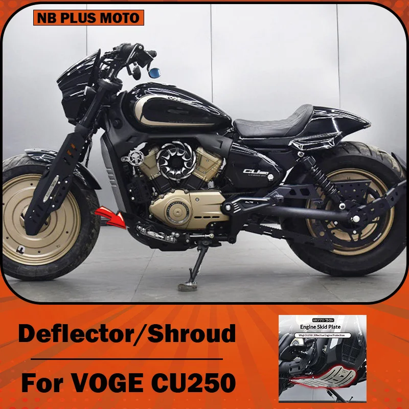 【Premium】For VOGE CU250 Engine Modification Parts: Protective Plate, Retro-style Underflow Deflector, Metal Guard, Chassis Decor