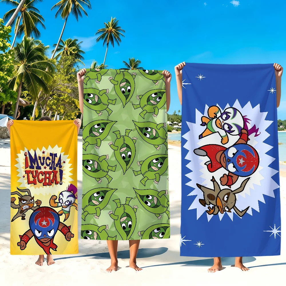 Cartoon Fun M-Mucha L-Lucha F-Frijolito Towel Beach Towels Soft Quick Dry Pool Bathing Towel Travel Gym Spa Camp Sport Gift