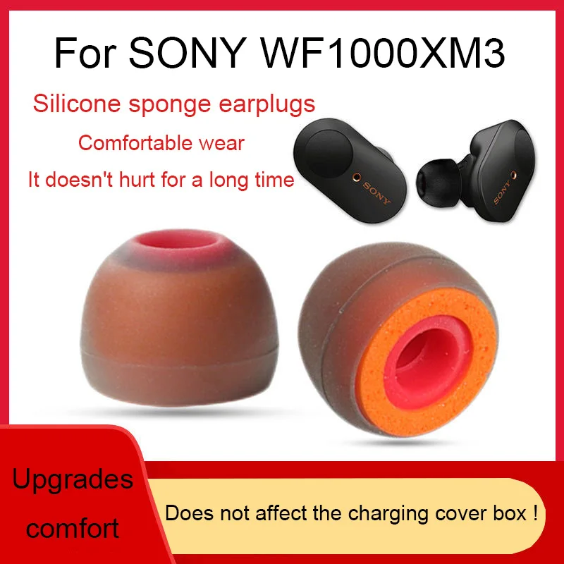 

For SONY WF-1000XM4/XM5 Earbud Protective Cover XM3 Slow Rebound Anti-Noise Memory Sponge Ear Cap Earcap Accessories