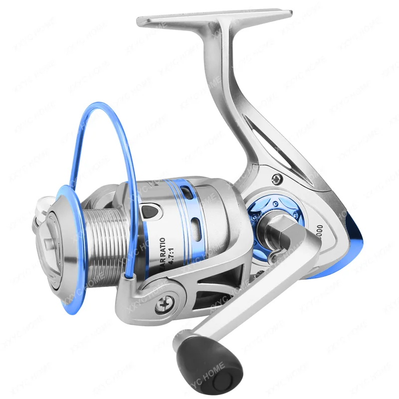 Metal Stainless Steel Wire Cup Spinning Reel Lure Sea Fishing Rod Thrown Pole Wheel