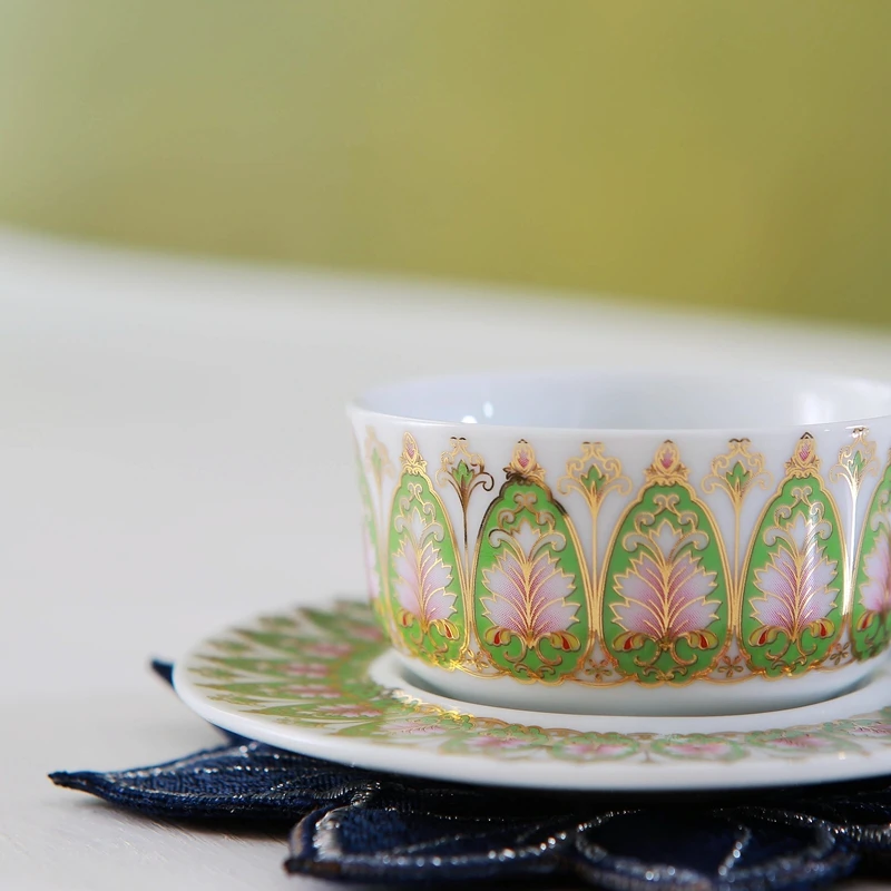 كوب إسبريسو مزين بالزهور من السيراميك الفاخر الخفيف على الطراز الإيطالي، طبق، كوب شاي بعد الظهر، فاخر رائع #3