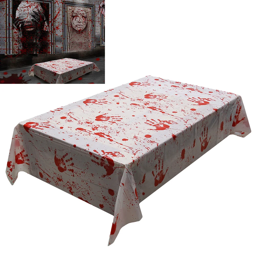 3 Pcs Dining Table Decor Horrible Night Cloth Halloween Party Tablecloth Bloody