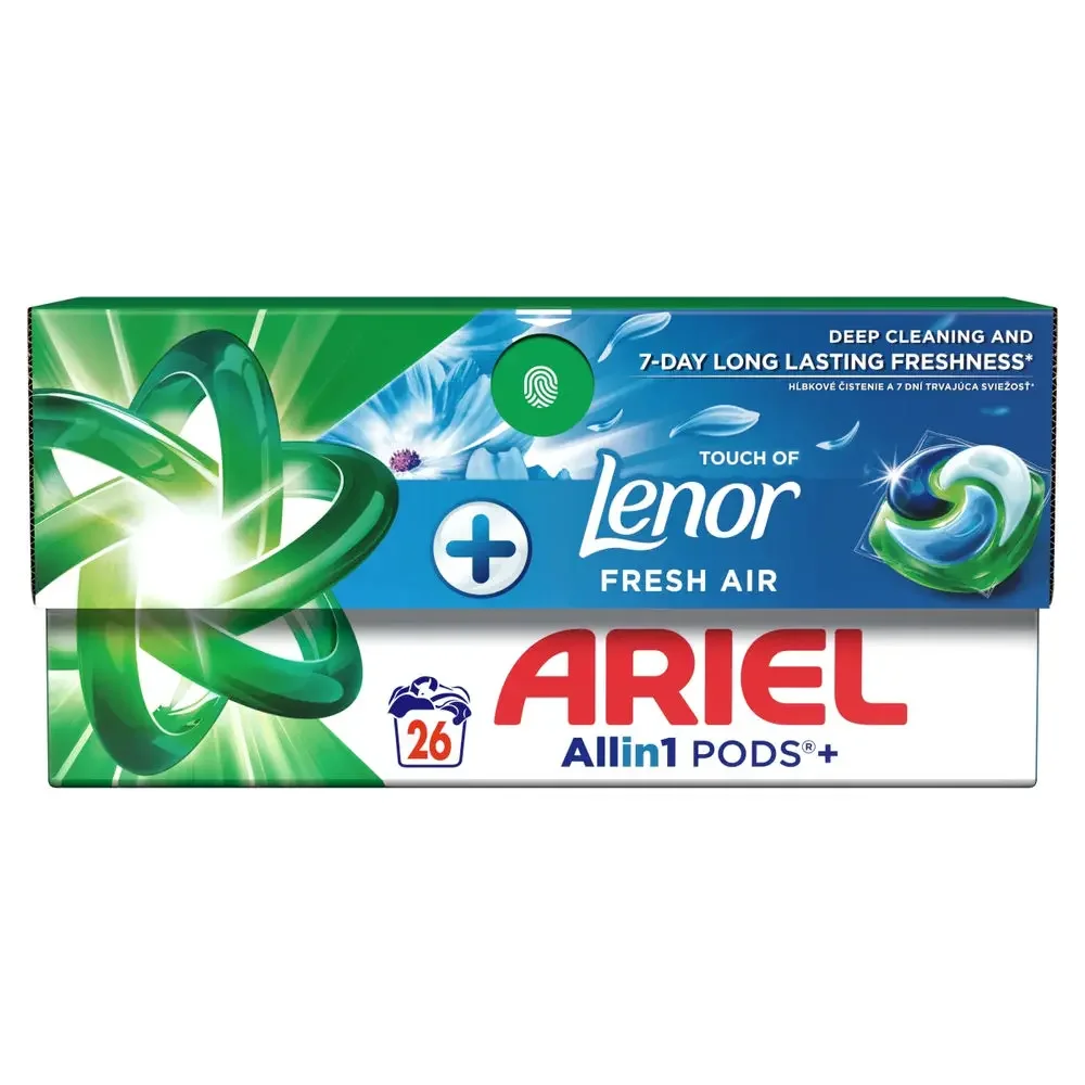 ARIEL Pods Touch of Lenor Fresh Air Doos met 26 wascapsules