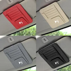 Car Card Sun Glasses Credit Pen Holder Visor Clip Storage Bag For Citroen DS Spirit DS3 DS6 DS5 5LS DS4 DS7 DS9 car accessories