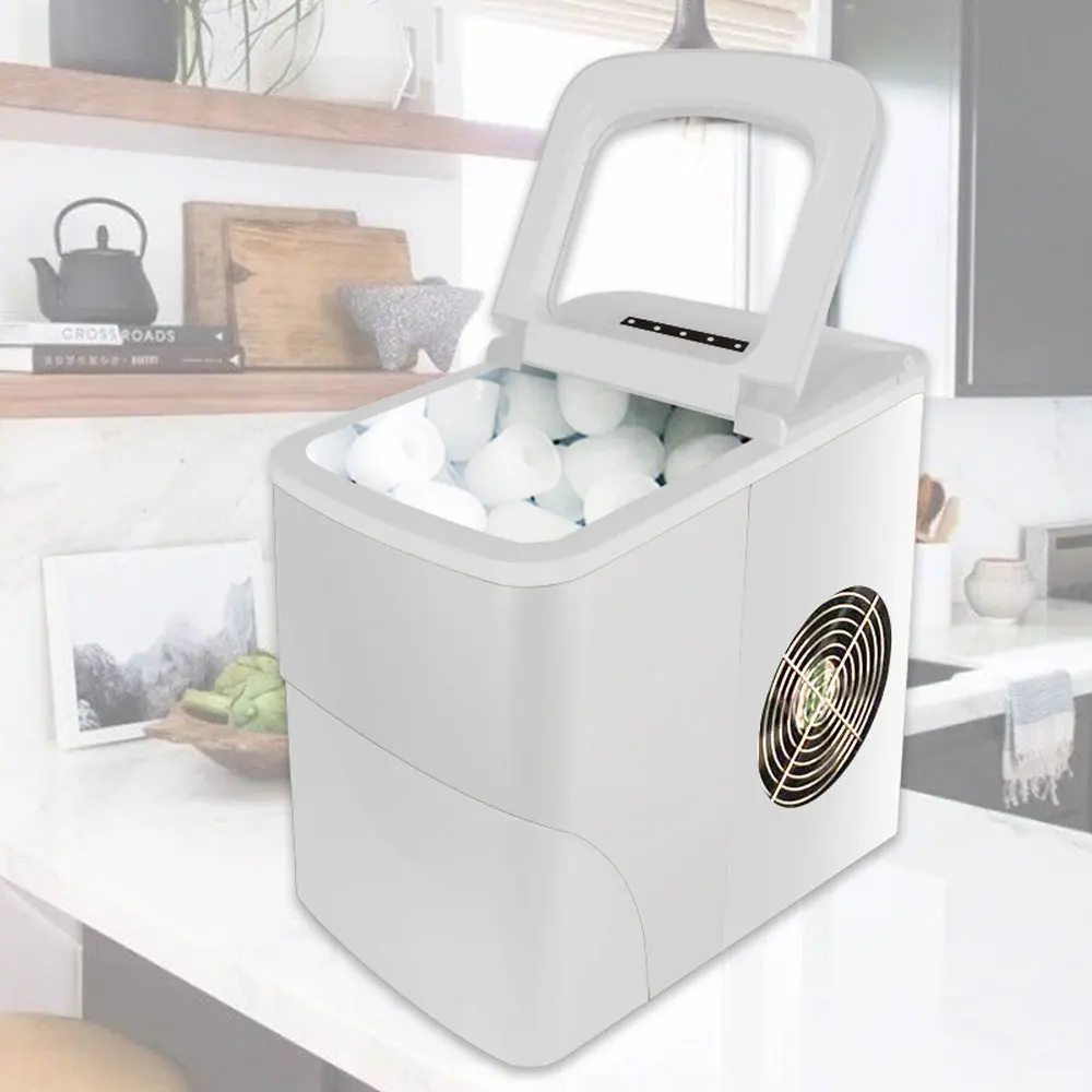 Máquina para hacer cubitos de hielo comercial de 12kg, Mini máquina para hacer hielo para el hogar, máquina Manual de cubitos de hielo con inyección de agua, mesin pembuat es batu