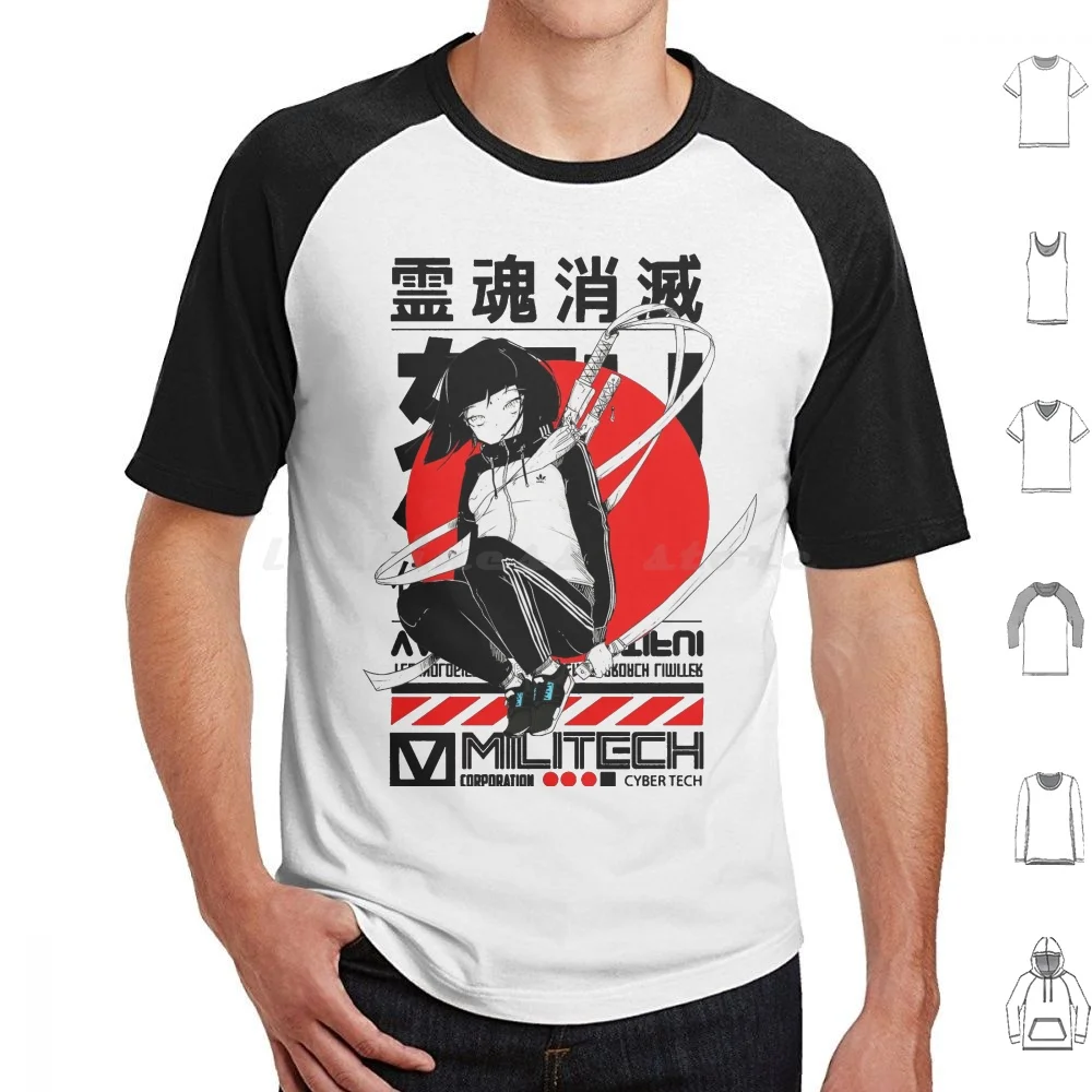 Japanese Cool Girl Red Sun Urban Style T Shirt 6xl Cotton Cool Tee Girl Vaporwave Japanese Hipster Future Fashion Urban Style