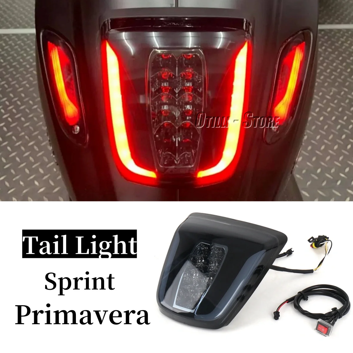 

Motocycle Accessories Tail Light Taillight Rear Brake Light Stop Lamp For Vespa Primavera 150 Sprint 125 PRIMAVERA SPRINT 150