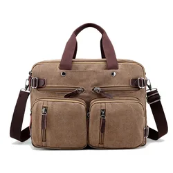 New Men Canvas Briefcase Business Laptop Handbag Large Messenger Shoulder Bag Big Casual Male Tote Back Bags Travel Suitcase