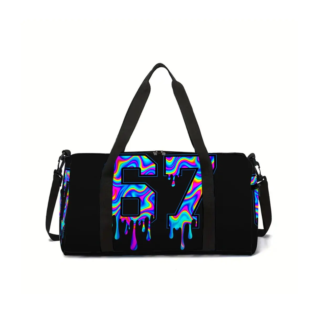 

Popular Youthful Trendy 67 six seven 3D Print Barrel Shape Crossbody Outdoor Sports Bags Gym Yoga Bag Large Capacity Travel Bags