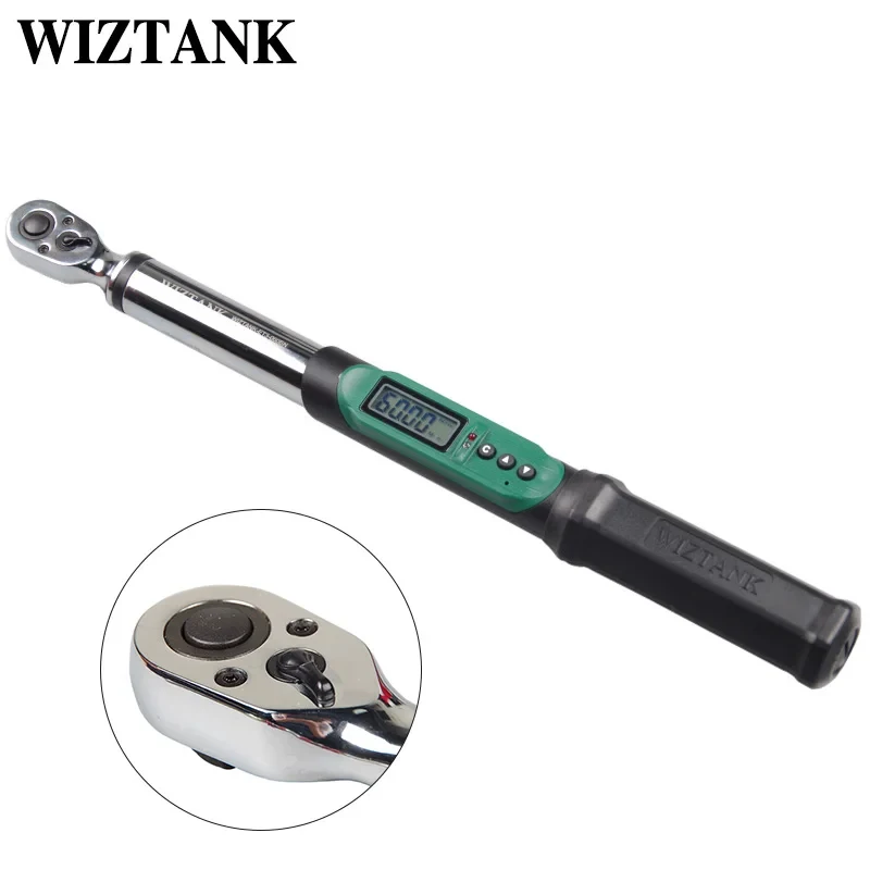 WIZTANK Digital Torque Wrench ET Reversible Quick Release Ratchet Spanner 1/4 3/8 1/2 Inch, 1.5-410Nm Bike Car Repair