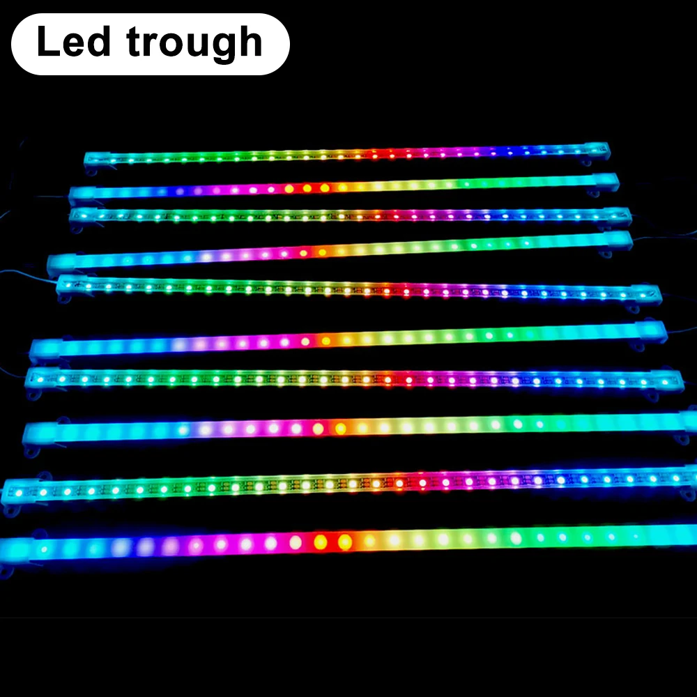 WS2812B LED Strip Rigid Bar Cabinet Light Individually Addressable RGB IC DC5V WS2812 U Profile Aluminum Shell PVC Cover 50/33cm