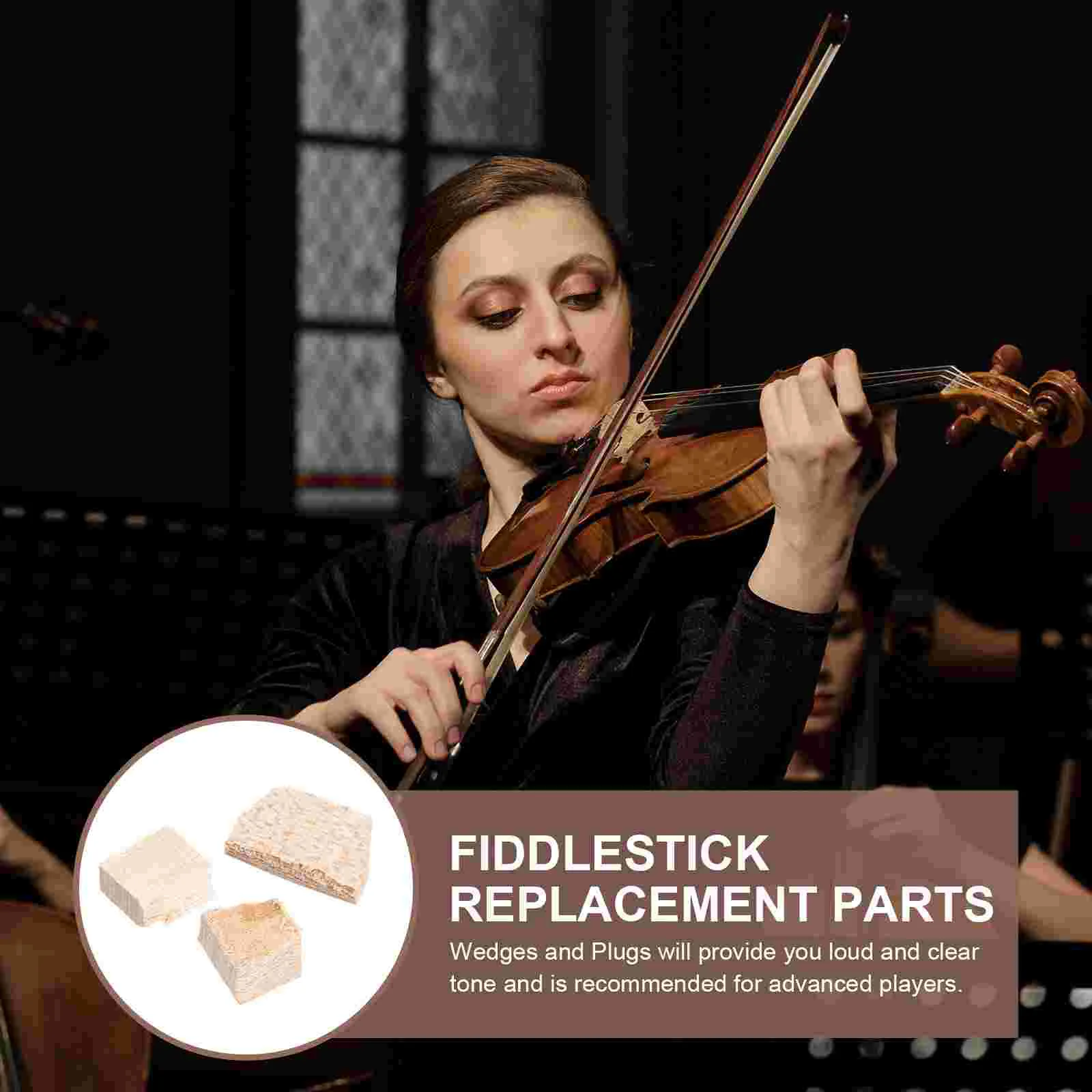 2 Sets Violin Bow Hold Tool Cork Professional Fiddlestick Wedges Instrument Accessory