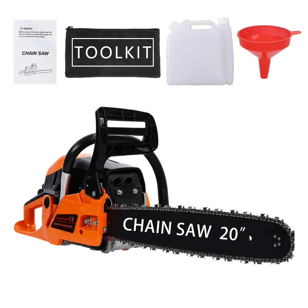 Gas Chainsaw Chain, 0.325pitch 0.058gauge 20 inch 76DL Chainsaw Chains Replacement, Safe Brake Guard High-Power Logging Saw Chain For Wood Cutting