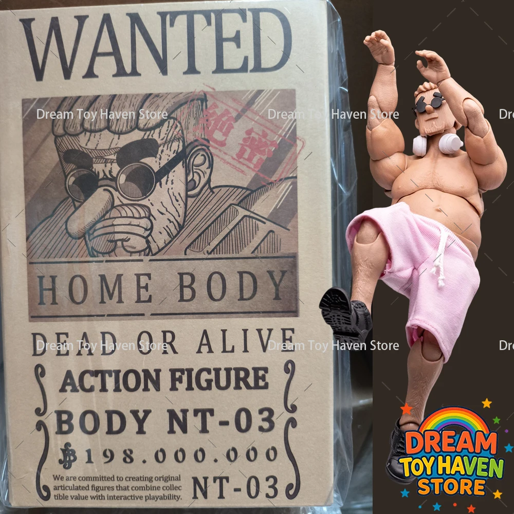 

1/12 Scale Male Soldier Middle Aged Plump Square Uncle Ultra Flexible Joint Body Model 6Inch Action Figure Model Collectible