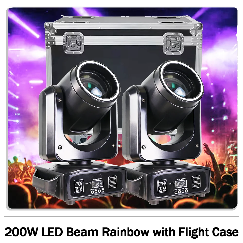 

Светодиодный световой прибор 200W с эффектом радуги, 7 гобо, 18 призм, в кейсе, DMX512, для DJ, дискотек, вечеринок, клубов, свадеб