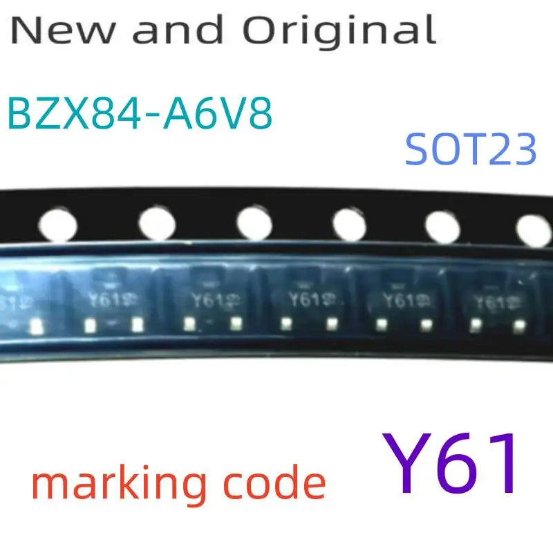 

BZX84-A6V8 SOT23 6.8V Voltage regulator diodes marking code Y61