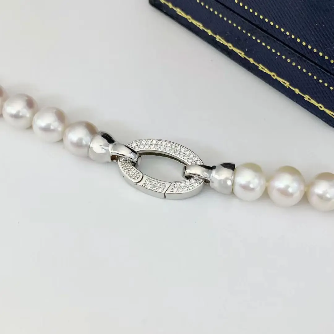 Wholesale DIY S925 Sterling Silver Pendant Necklace Bracelet Clasp Hook Accessories for 8-12mm Pearls 5pcs/lot