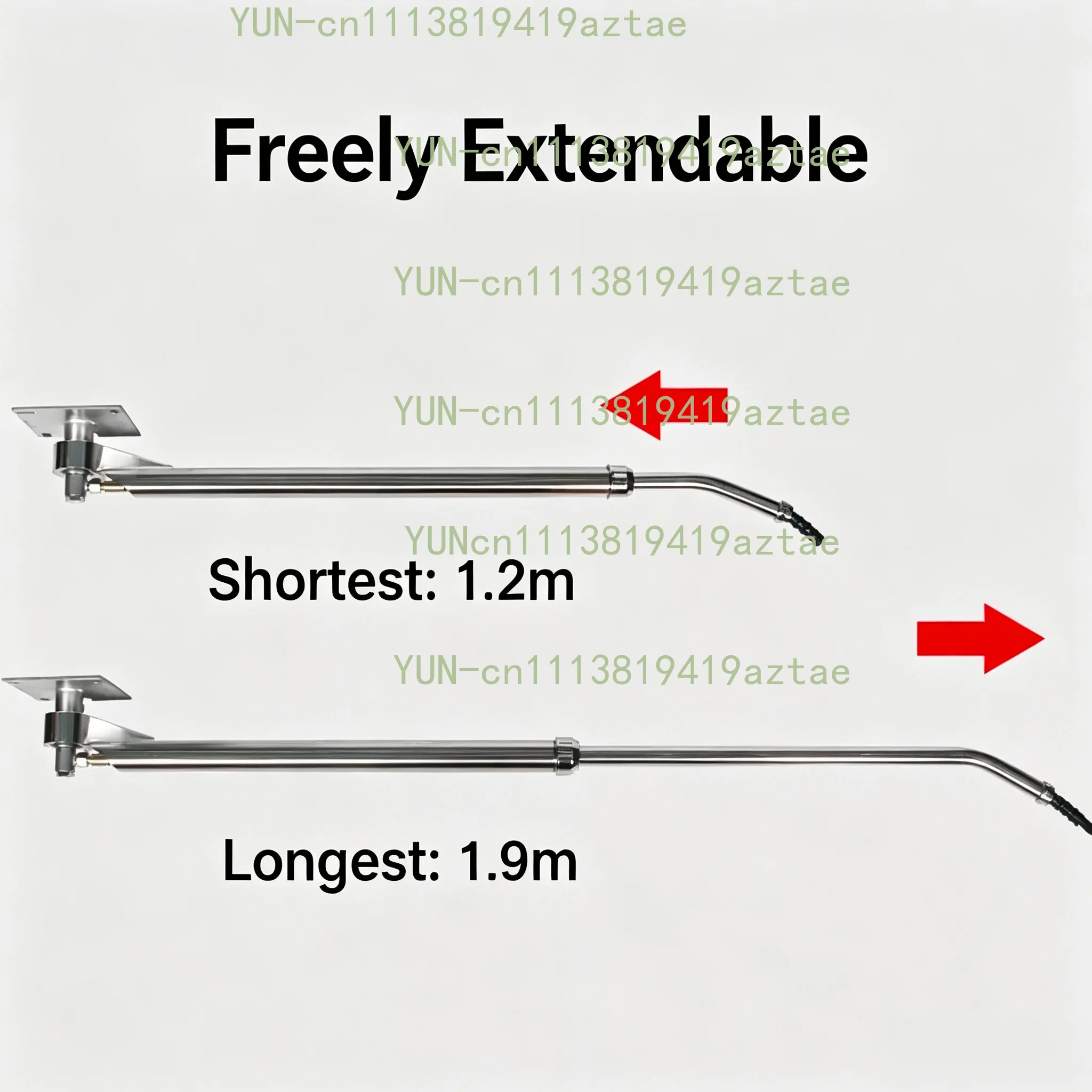 360° Rotatable Telescopic High‑Pressure Car Wash Cantilever Swing Arm for Auto Beauty Workshop Washing Shed