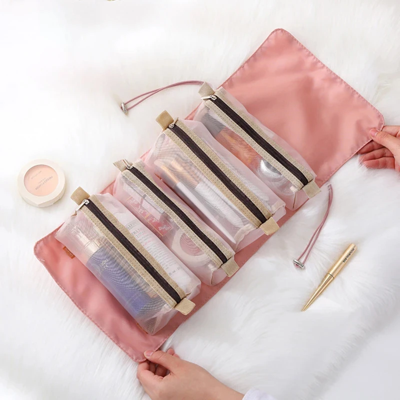 Geteilbare Make-up-Tasche, Reise-Kulturtasche, Reise-Make-up-Tasche, multifunktionale tragbare Reise-Aufbewahrungstasche – Detail 7