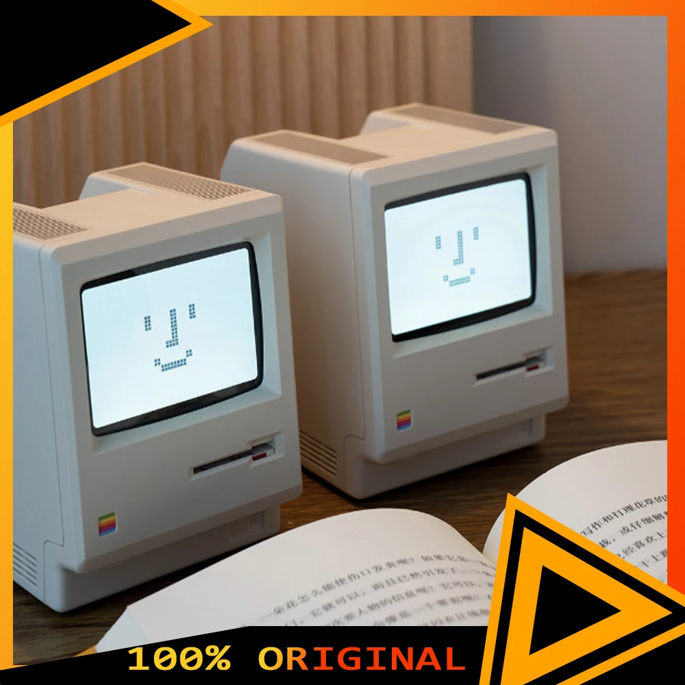 ماكلوك ريترو الإبداع ساعة تنبيه سطح المكتب زخرفة ساعة رقمية USB شحن زر ضوء الليل ملحقات المنزل هدية