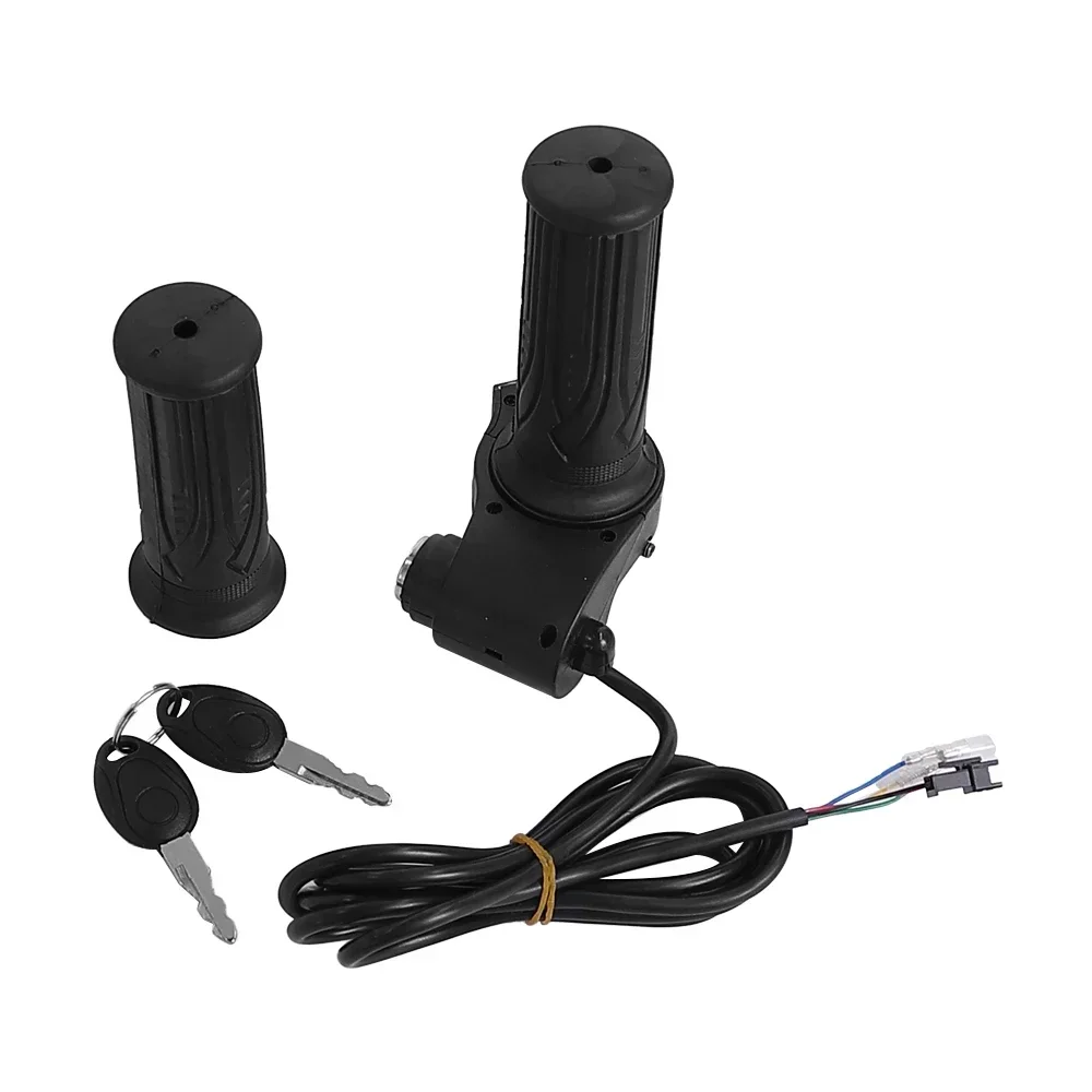 24/36/48/60 فولت LED عداد رقمي للدراجة الكهربائية سكوتر خنق قبضة مع مفتاح الطاقة LED عرض المقود إصلاح جزء