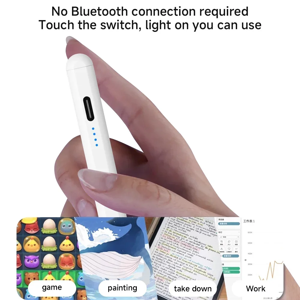 يتميز جهاز لوحي Universal Stylus Android IOS Windows Stylus IPad Apple Pencil Tablet بمرفق مغناطيسي مع ملحق قلم رصاص